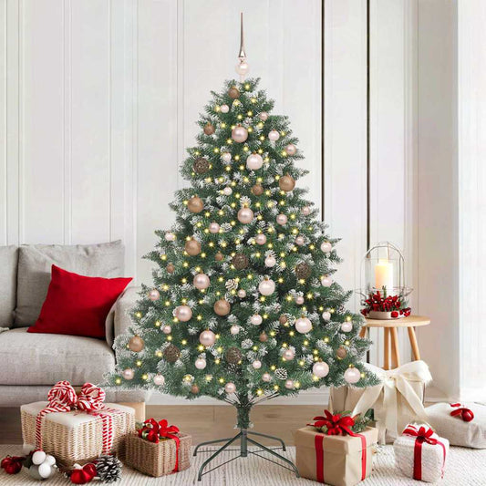 Mű karácsonyfa Zöld 126 x 126 x 180 cm PVC és Műanyag és Acél