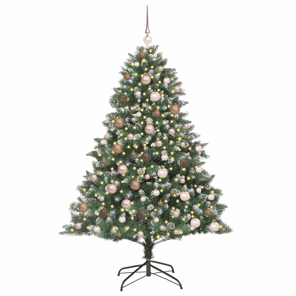Mű karácsonyfa Zöld 126 x 126 x 180 cm PVC és Műanyag és Acél
