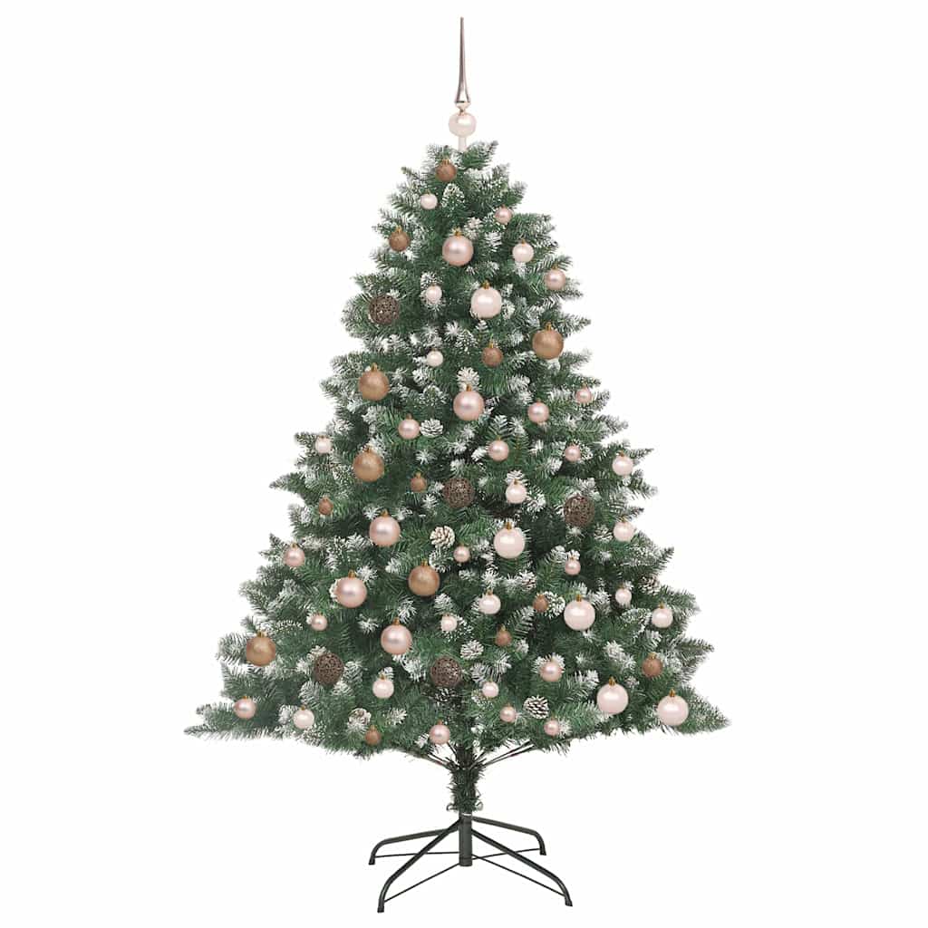 Mű karácsonyfa Zöld 126 x 126 x 180 cm PVC és Műanyag és Acél