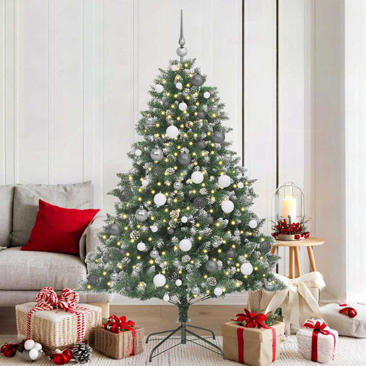 Mű karácsonyfa Zöld 126 x 126 x 180 cm PVC és Műanyag és Acél