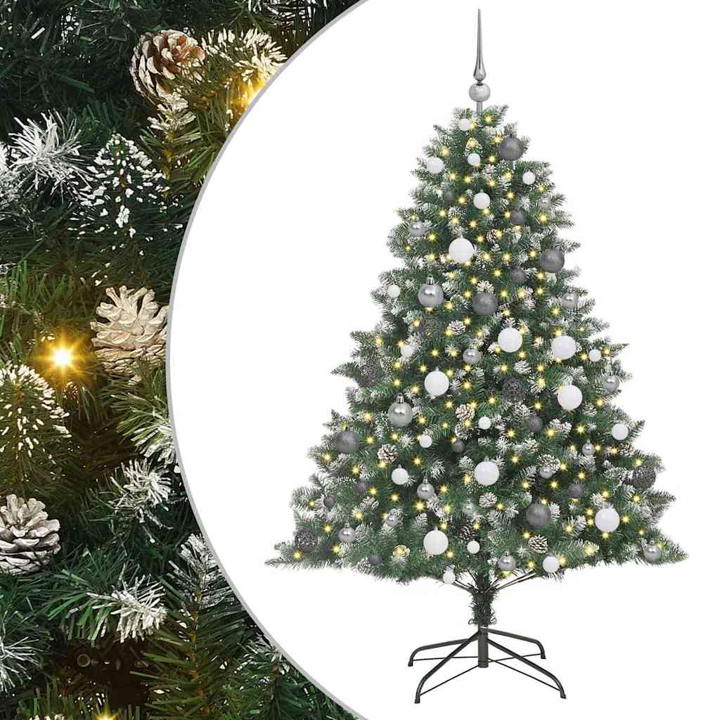 Mű karácsonyfa Zöld 126 x 126 x 180 cm PVC és Műanyag és Acél