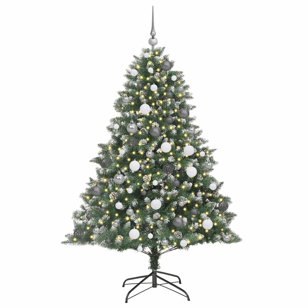Mű karácsonyfa Zöld 126 x 126 x 180 cm PVC és Műanyag és Acél