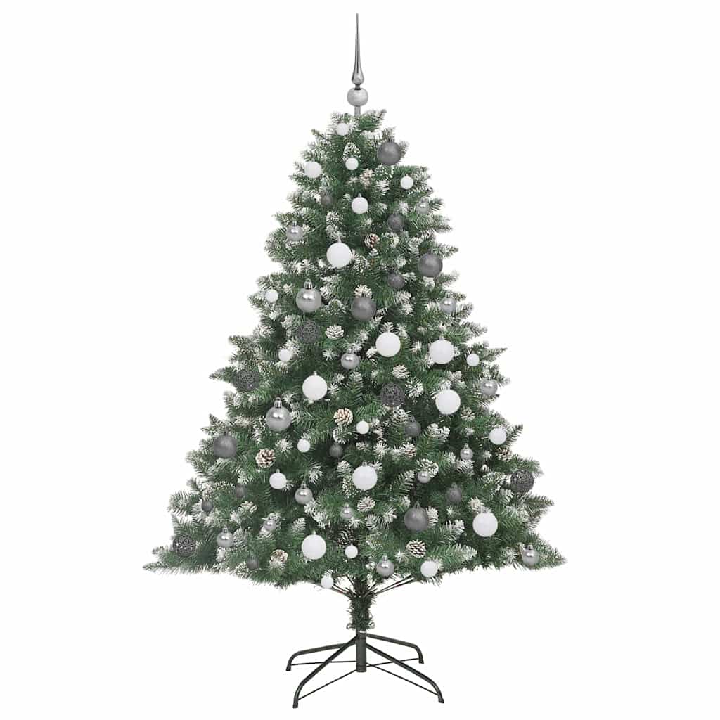 Mű karácsonyfa Zöld 126 x 126 x 180 cm PVC és Műanyag és Acél