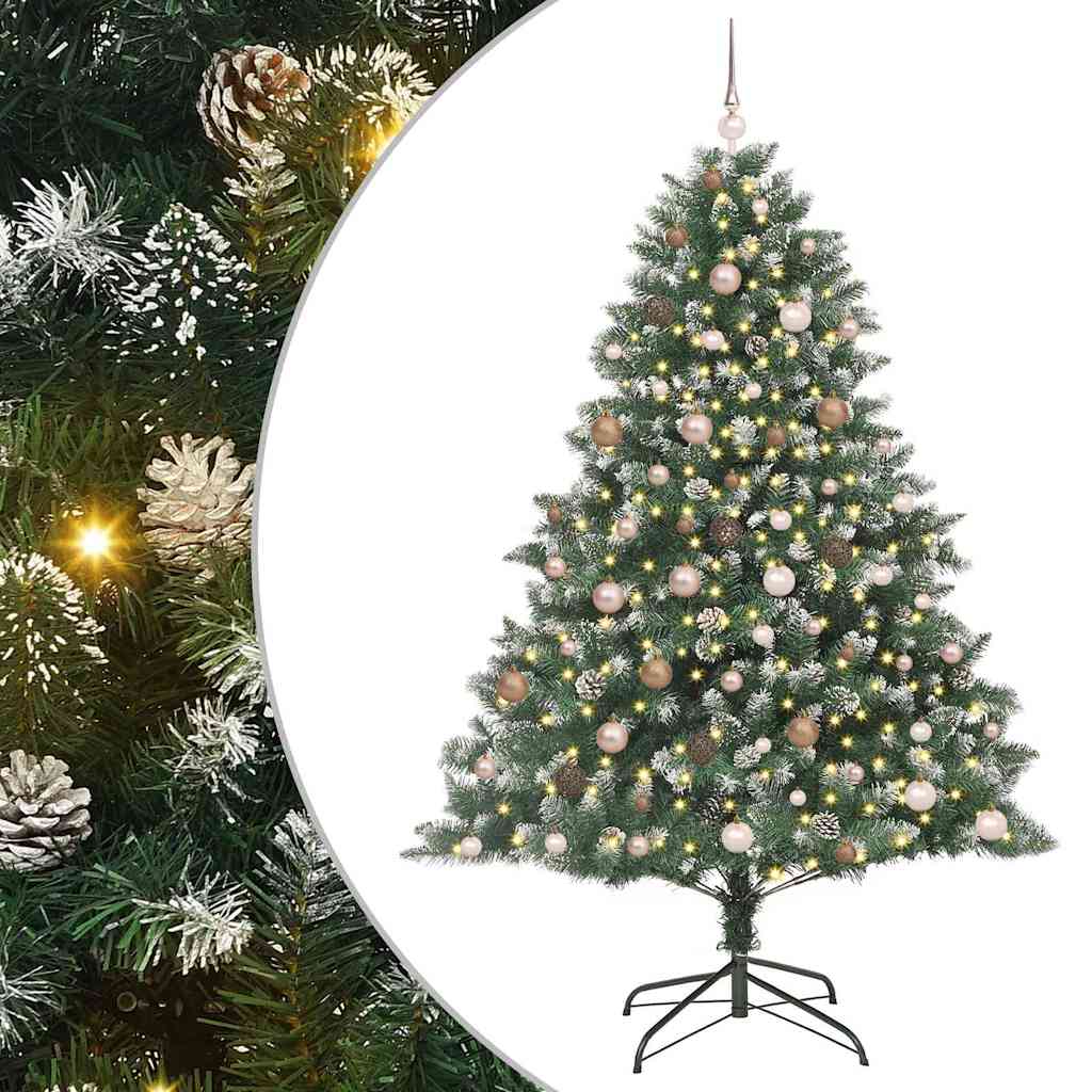 Mű karácsonyfa Zöld 140 x 140 x 210 cm PVC és Műanyag és Acél