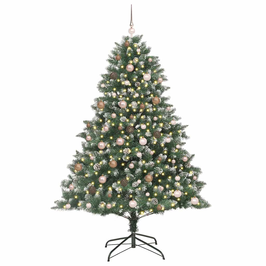 Mű karácsonyfa Zöld 140 x 140 x 210 cm PVC és Műanyag és Acél