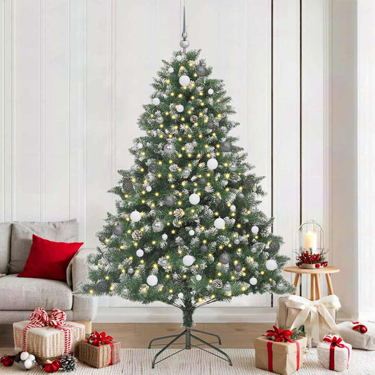 Mű karácsonyfa Zöld 140 x 140 x 210 cm PVC és Műanyag és Acél