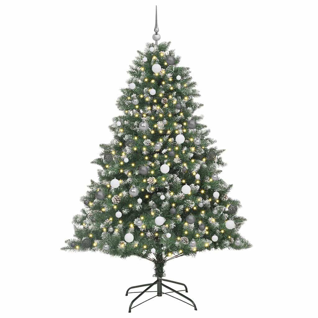 Mű karácsonyfa Zöld 140 x 140 x 210 cm PVC és Műanyag és Acél