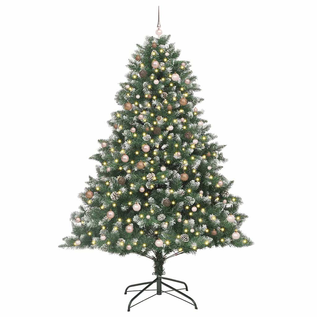 Mű karácsonyfa Zöld 160 x 160 x 240 cm PVC és Műanyag és Acél