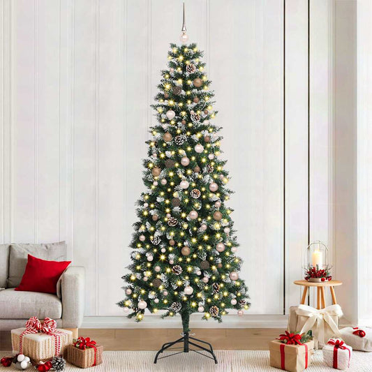 Mű karácsonyfa Zöld 96 x 96 x 240 cm PVC és Műanyag és Acél