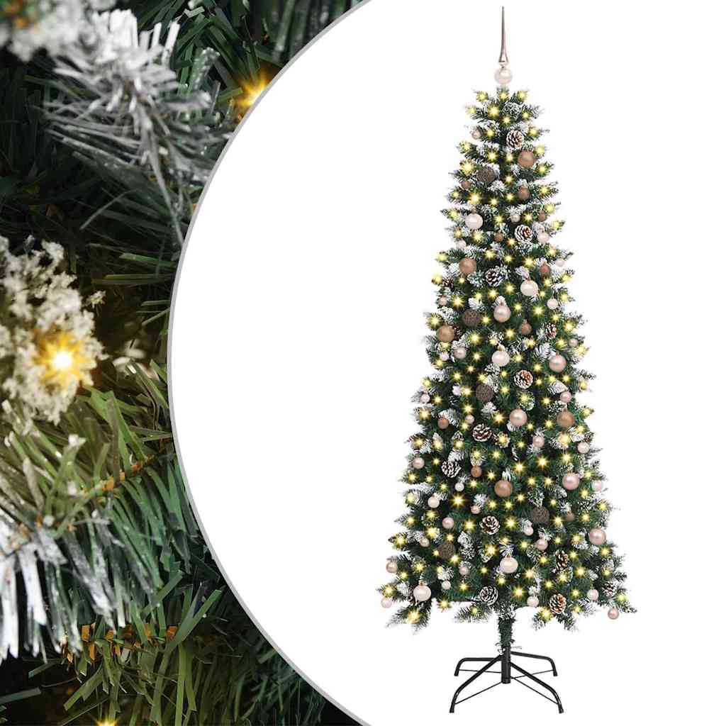 Mű karácsonyfa Zöld 96 x 96 x 240 cm PVC és Műanyag és Acél