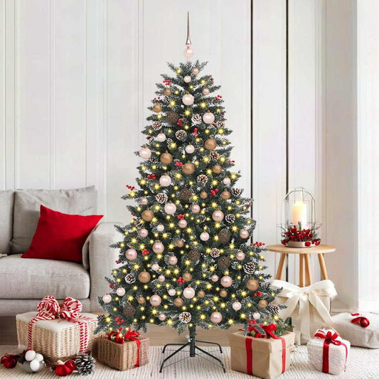 Mű karácsonyfa Zöld 99 x 99 x 180 cm PVC és Műanyag és Acél