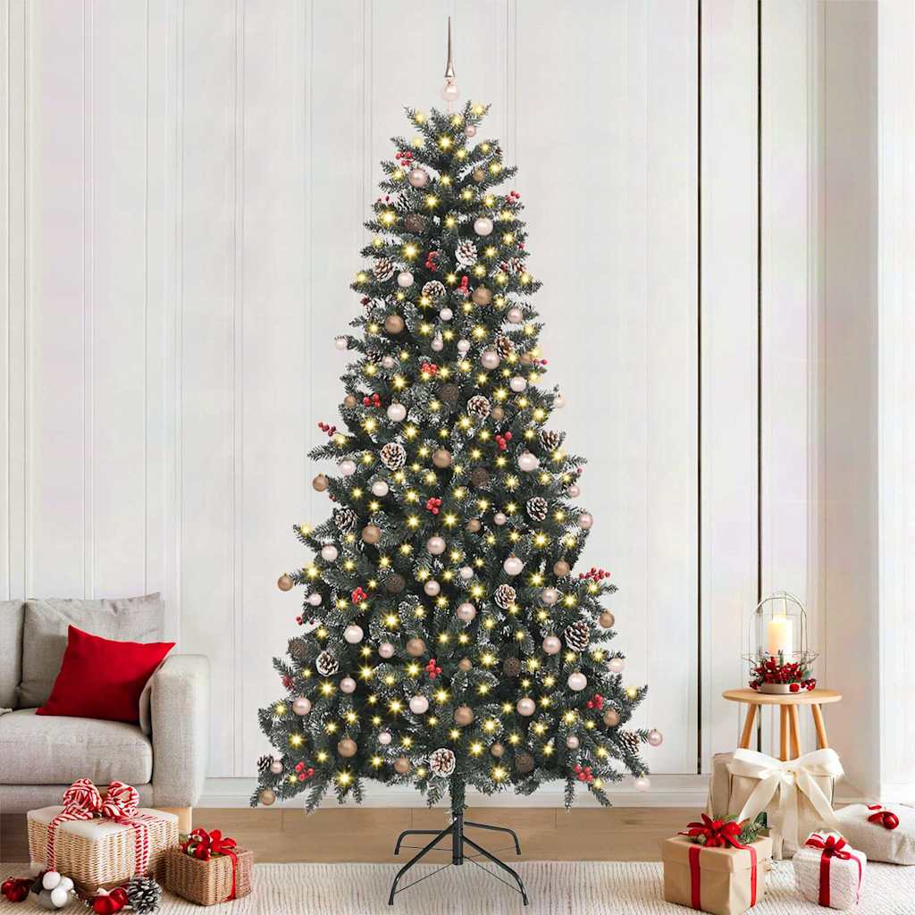 Mű karácsonyfa 300 LED-del Zöld 129.5 x 129.5 x 240 cm