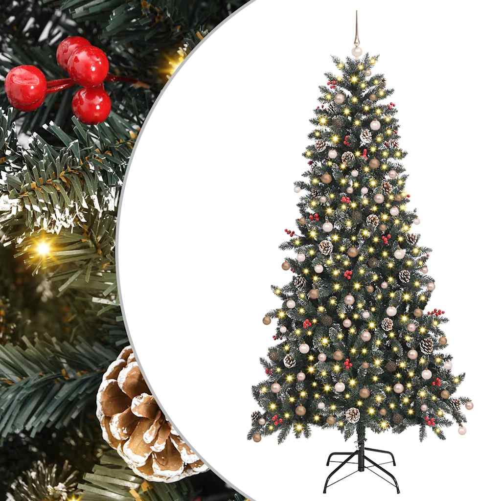 Mű karácsonyfa 300 LED-del Zöld 129.5 x 129.5 x 240 cm