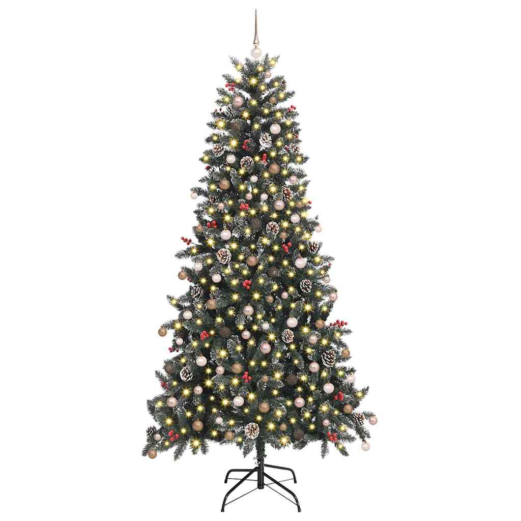 Mű karácsonyfa 300 LED-del Zöld 129.5 x 129.5 x 240 cm