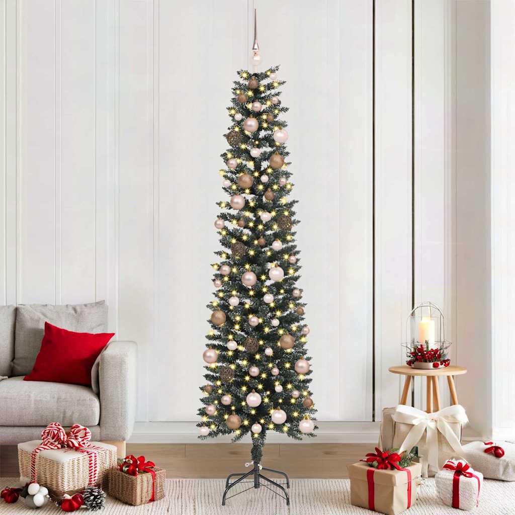 Mű karácsonyfa Zöld 58 x 58 x 210 cm PVC és Műanyag és Acél