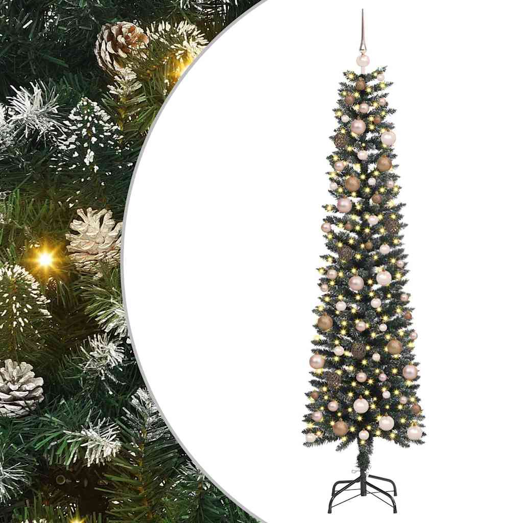 Mű karácsonyfa Zöld 58 x 58 x 210 cm PVC és Műanyag és Acél
