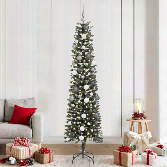 Mű karácsonyfa Zöld 58 x 58 x 210 cm PVC és Műanyag és Acél