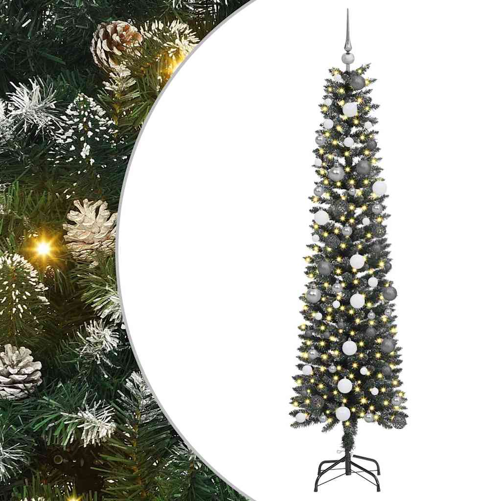 Mű karácsonyfa Zöld 58 x 58 x 210 cm PVC és Műanyag és Acél