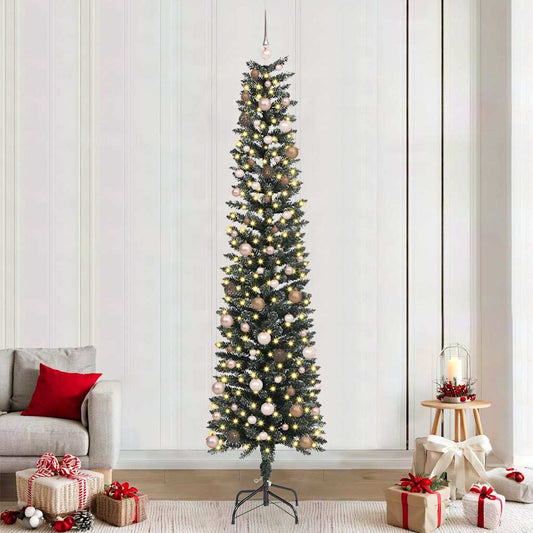 Mű karácsonyfa Zöld 58 x 58 x 240 cm PVC és Műanyag és Acél