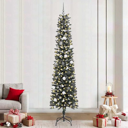 Mű karácsonyfa Zöld 58 x 58 x 240 cm PVC és Műanyag és Acél