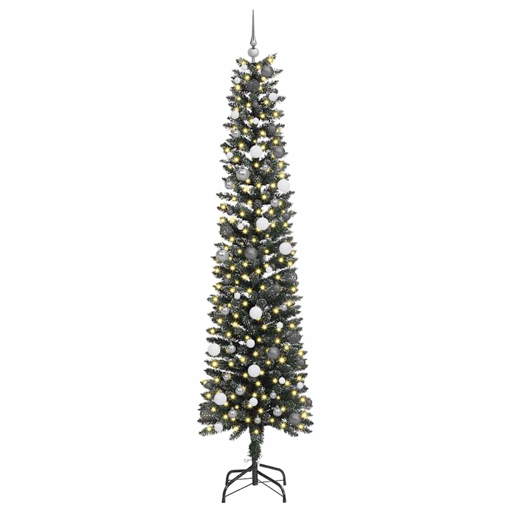 Mű karácsonyfa Zöld 58 x 58 x 240 cm PVC és Műanyag és Acél