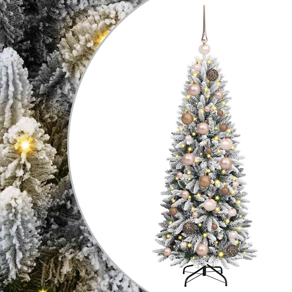 Mű karácsonyfa 150 LED-del állvánnyal Fehér 53 x 53 x 120 cm