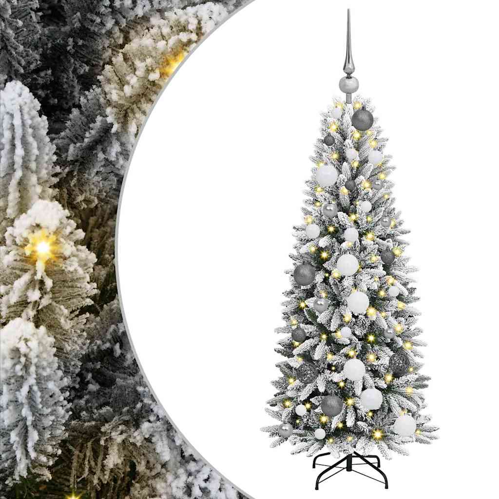 Mű karácsonyfa 150 LED-del állvánnyal Fehér 53 x 53 x 120 cm