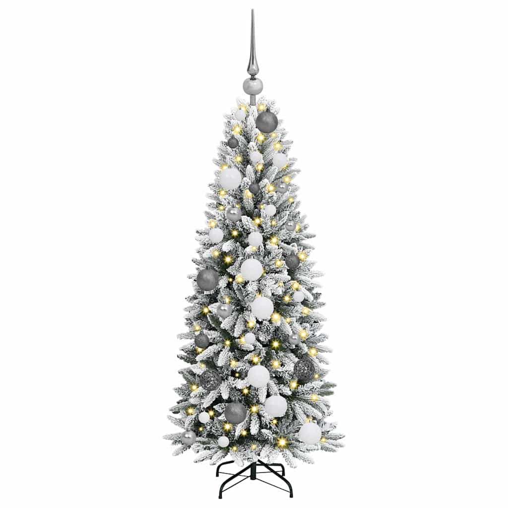 Mű karácsonyfa 150 LED-del állvánnyal Fehér 53 x 53 x 120 cm