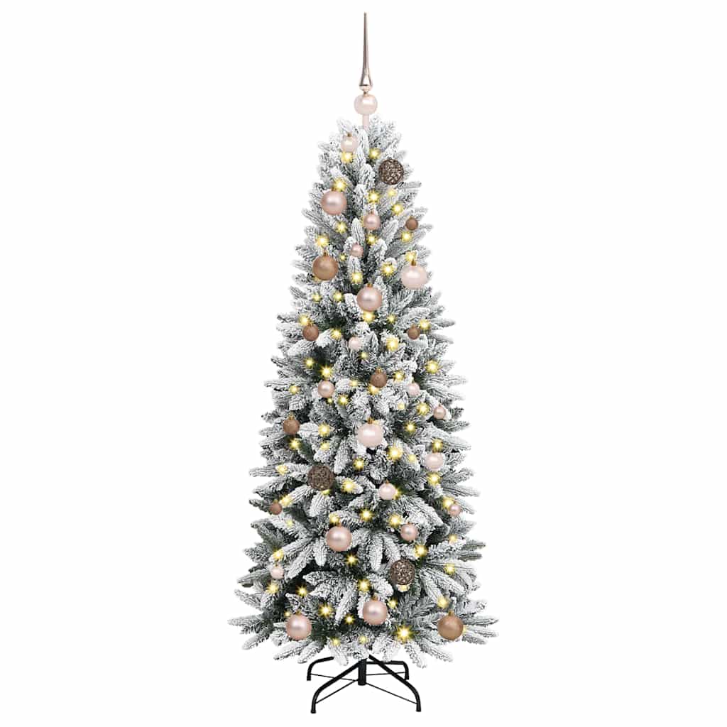 Mű karácsonyfa 150 LED-del állvánnyal Fehér 63 x 63 x 150 cm