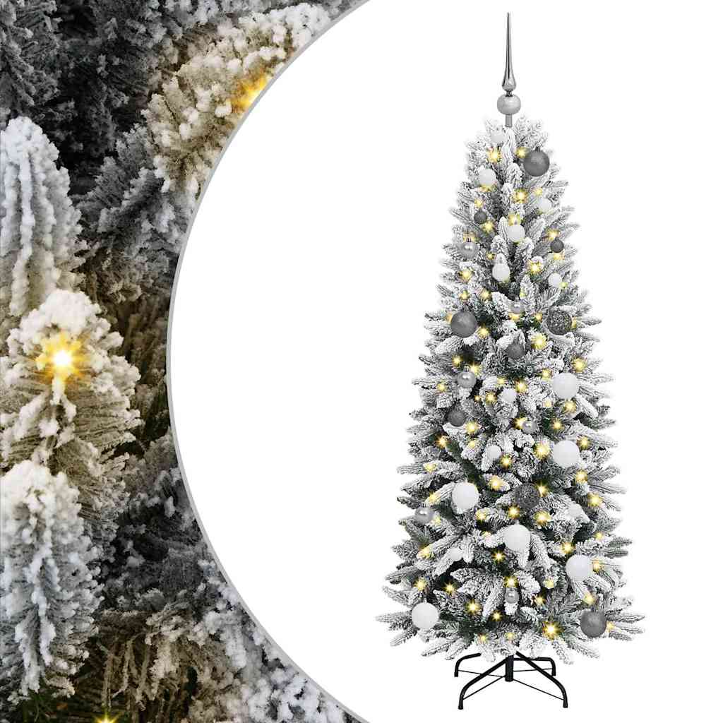 Mű karácsonyfa 150 LED-del állvánnyal Fehér 63 x 63 x 150 cm