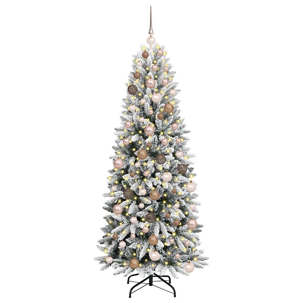 Mű karácsonyfa 300 LED-del állvánnyal Fehér 73 x 73 x 180 cm