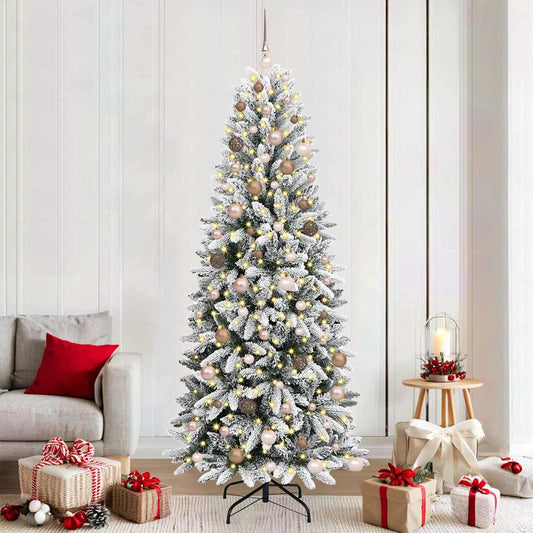 Mű karácsonyfa 300 LED-del állvánnyal Fehér 78 x 78 x 210 cm