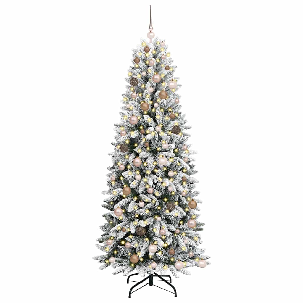 Mű karácsonyfa 300 LED-del állvánnyal Fehér 78 x 78 x 210 cm