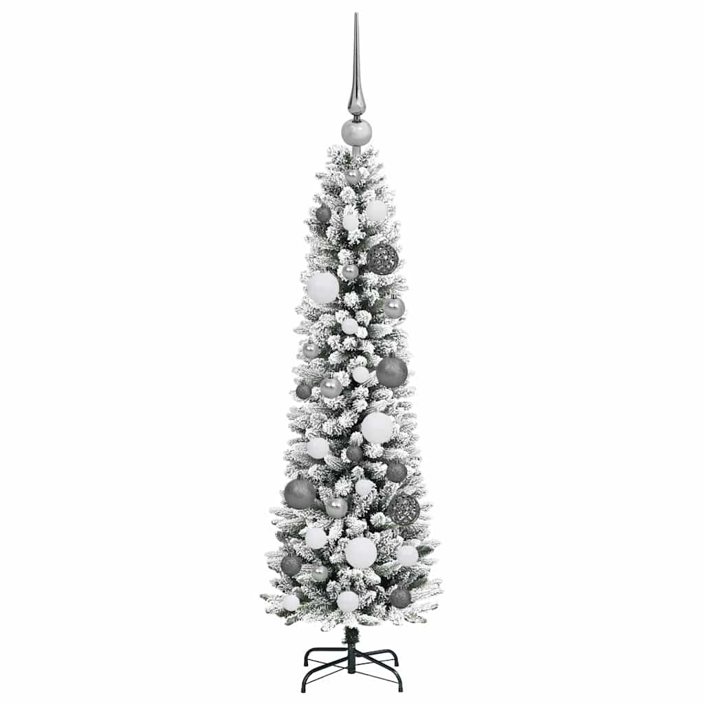 Mű karácsonyfa 150 LED-del Fehér 120 cm PVC és Fém és Műanyag