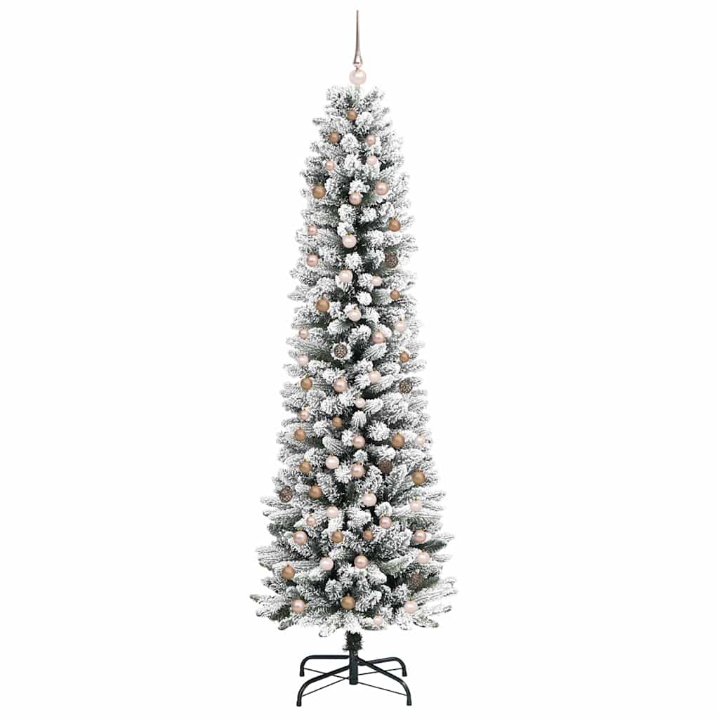 Mű karácsonyfa 300 LED-del Fehér 240 cm PVC és Fém és Műanyag
