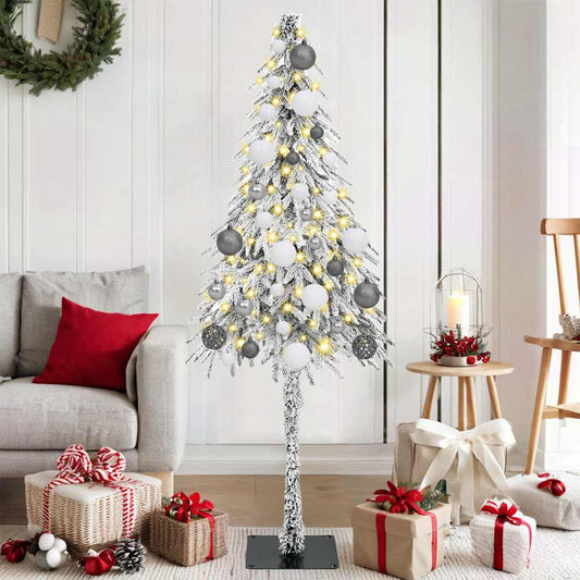 Karácsonyfa 150 LED-del állvánnyal Fehér 150 cm PE és Acél