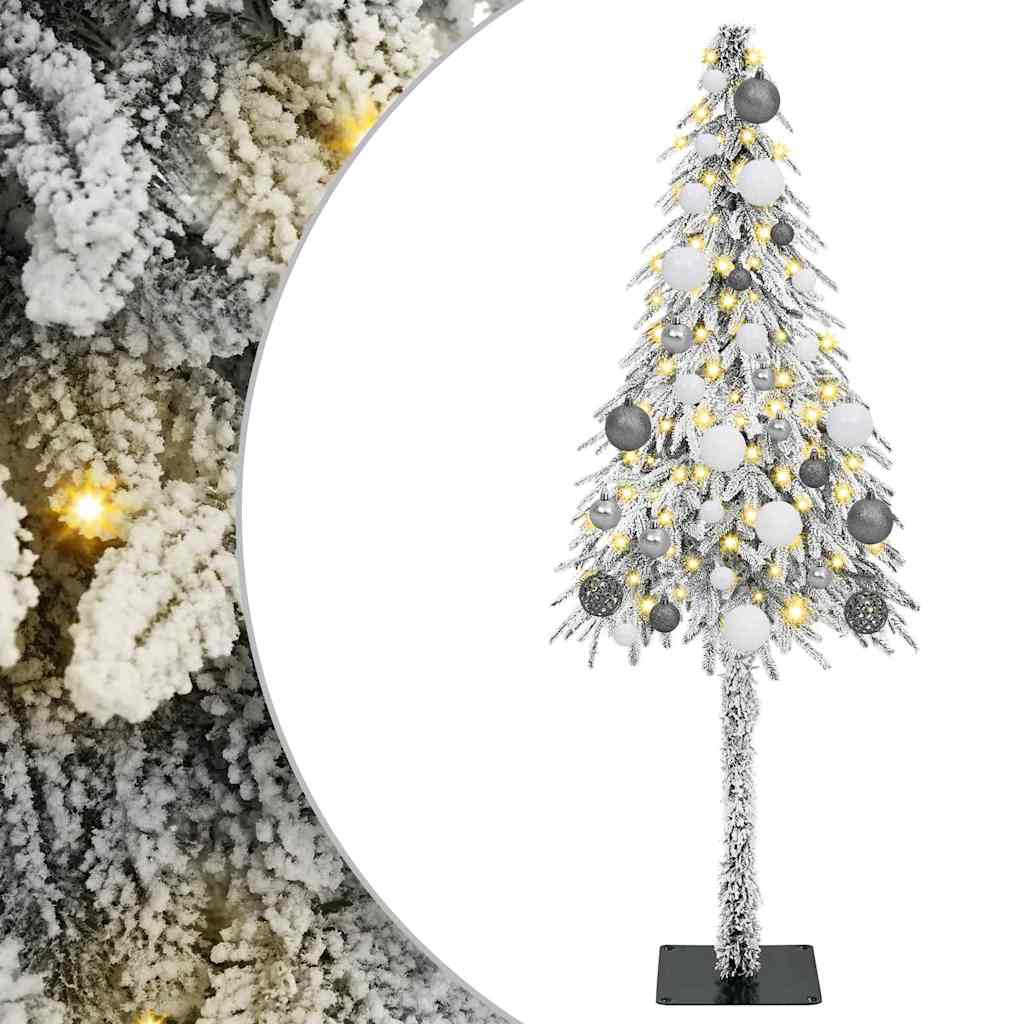Karácsonyfa 150 LED-del állvánnyal Fehér 150 cm PE és Acél