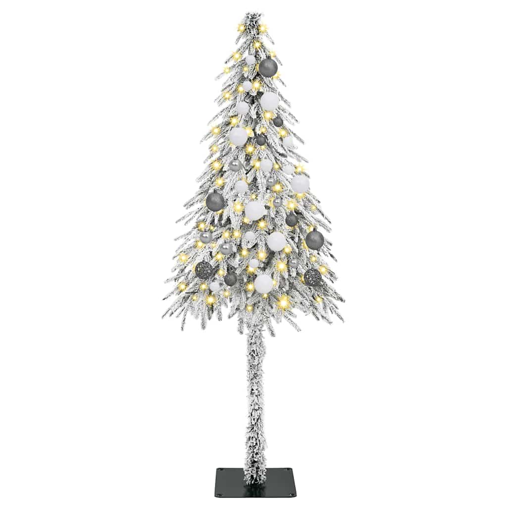 Karácsonyfa 150 LED-del állvánnyal Fehér 150 cm PE és Acél