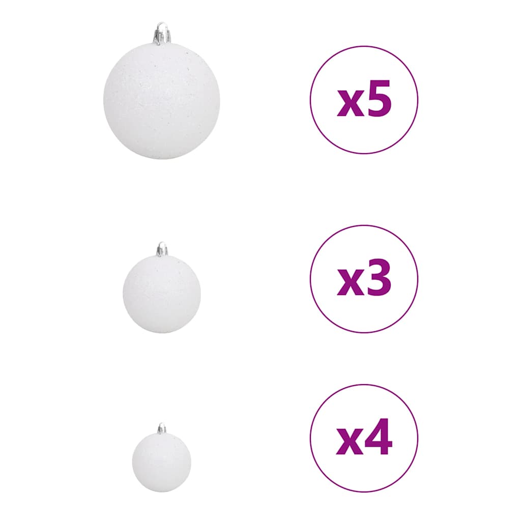 Karácsonyfa 150 LED-del állvánnyal Fehér 150 cm PE és Acél