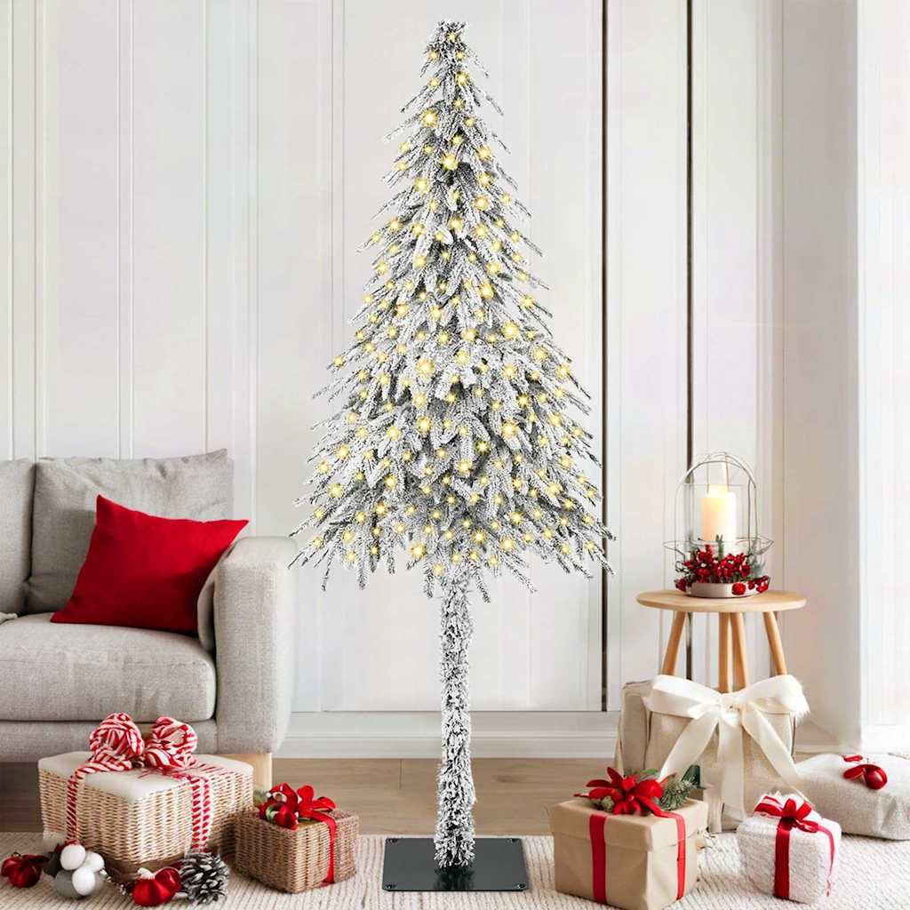 Karácsonyfa 300 LED-del állvánnyal Fehér 180 cm PE és Acél
