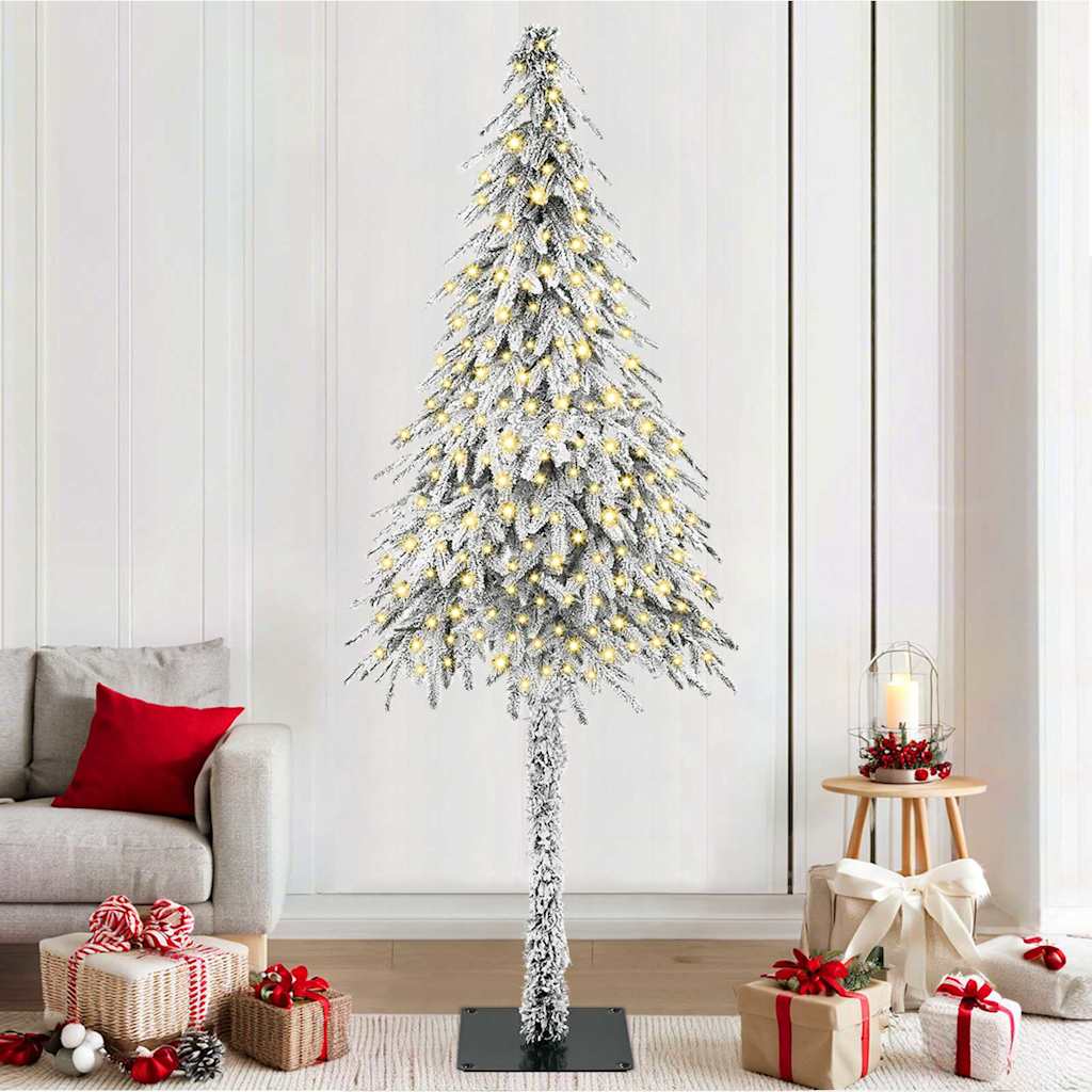 Karácsonyfa 300 LED-del állvánnyal Fehér 210 cm PE és Acél