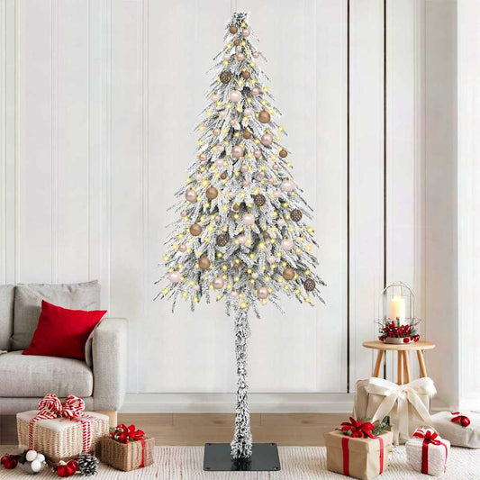 Karácsonyfa 300 LED-del állvánnyal Fehér 210 cm PE és Acél