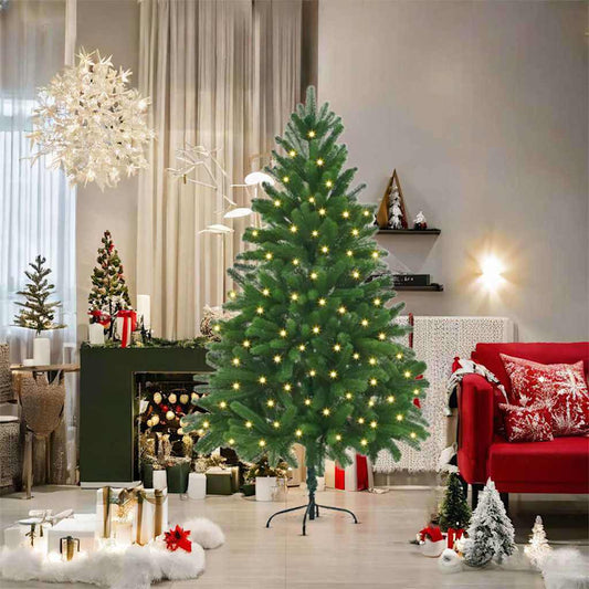 Karácsonyfa 300 LED-del állvánnyal Zöld 180 cm PE