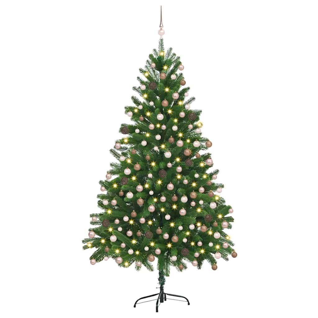 Karácsonyfa 300 LED-del állvánnyal Zöld 180 cm PE