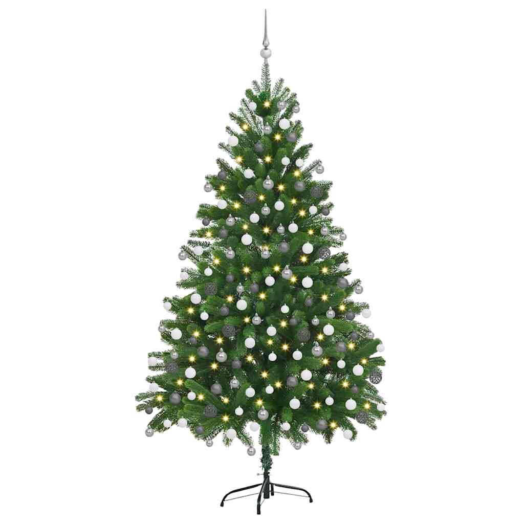 Karácsonyfa 300 LED-del állvánnyal Zöld 180 cm PE