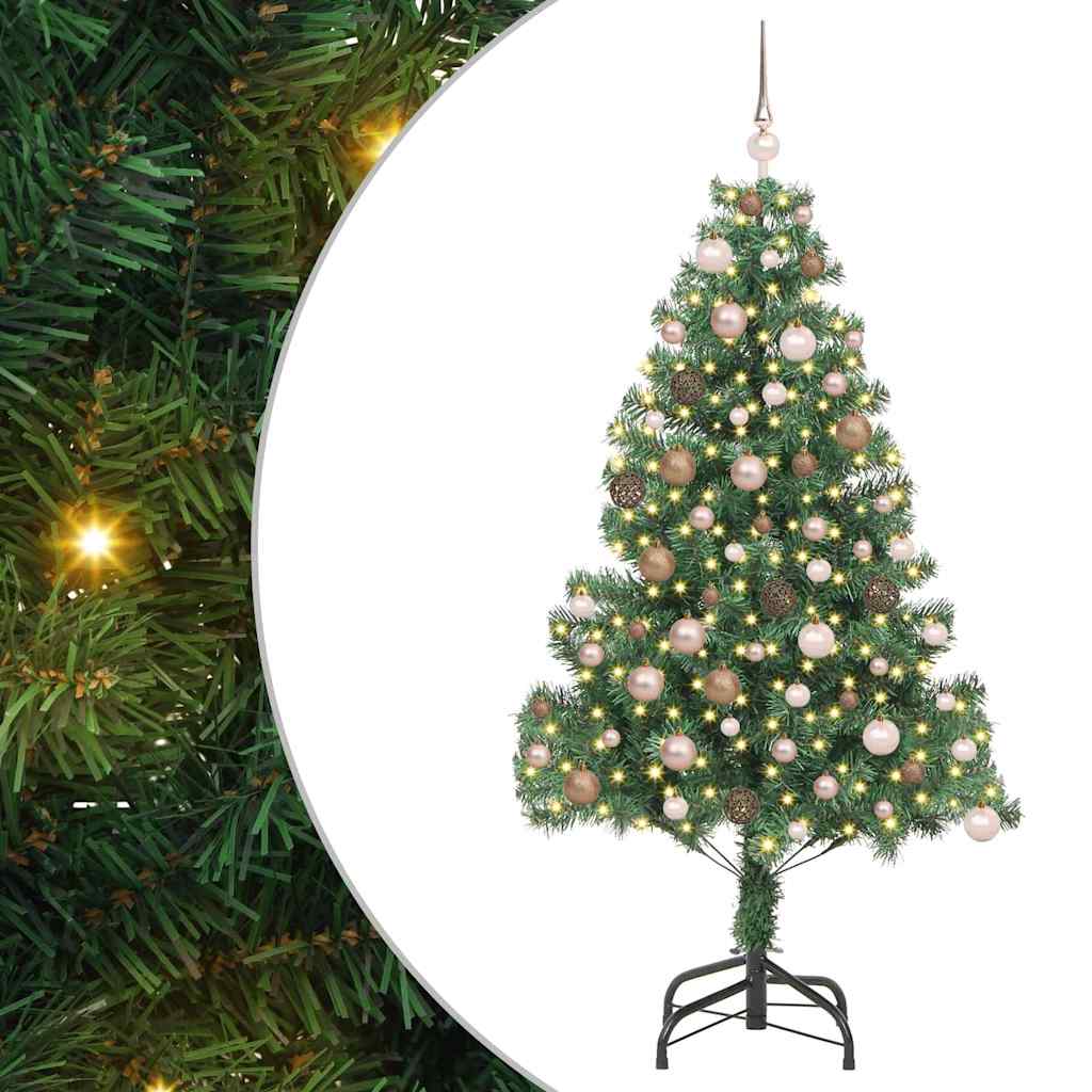 Karácsonyfa 300 LED-del állvánnyal Zöld 180 cm PVC