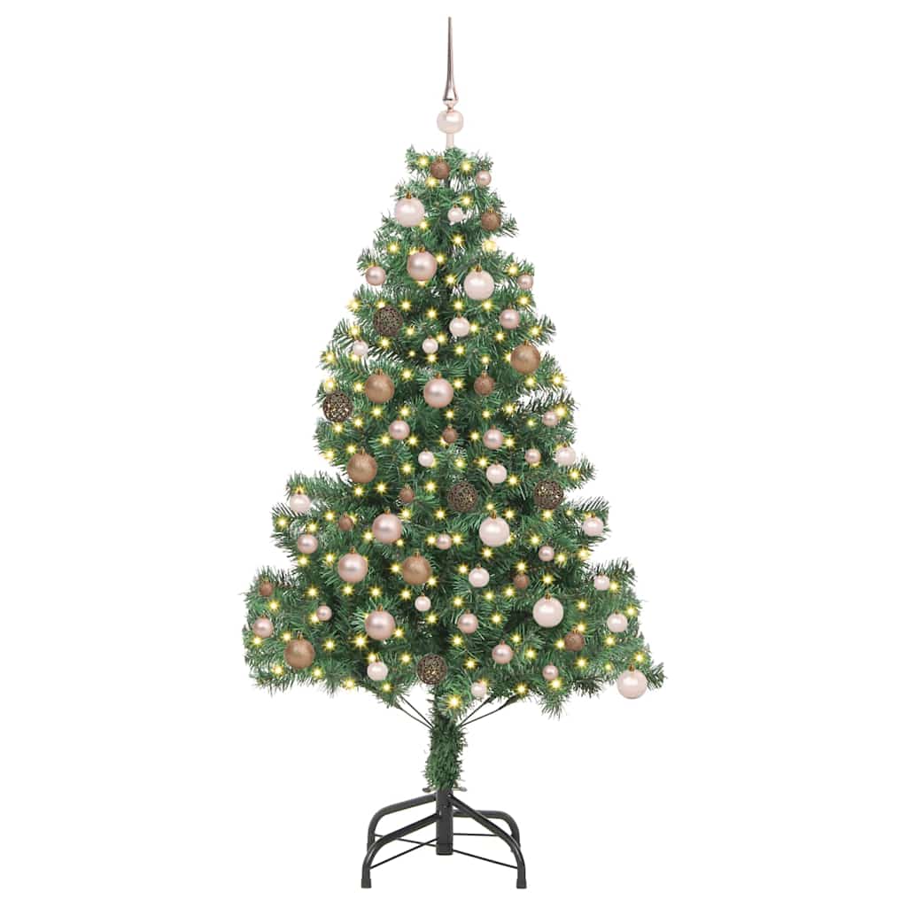 Karácsonyfa 300 LED-del állvánnyal Zöld 180 cm PVC