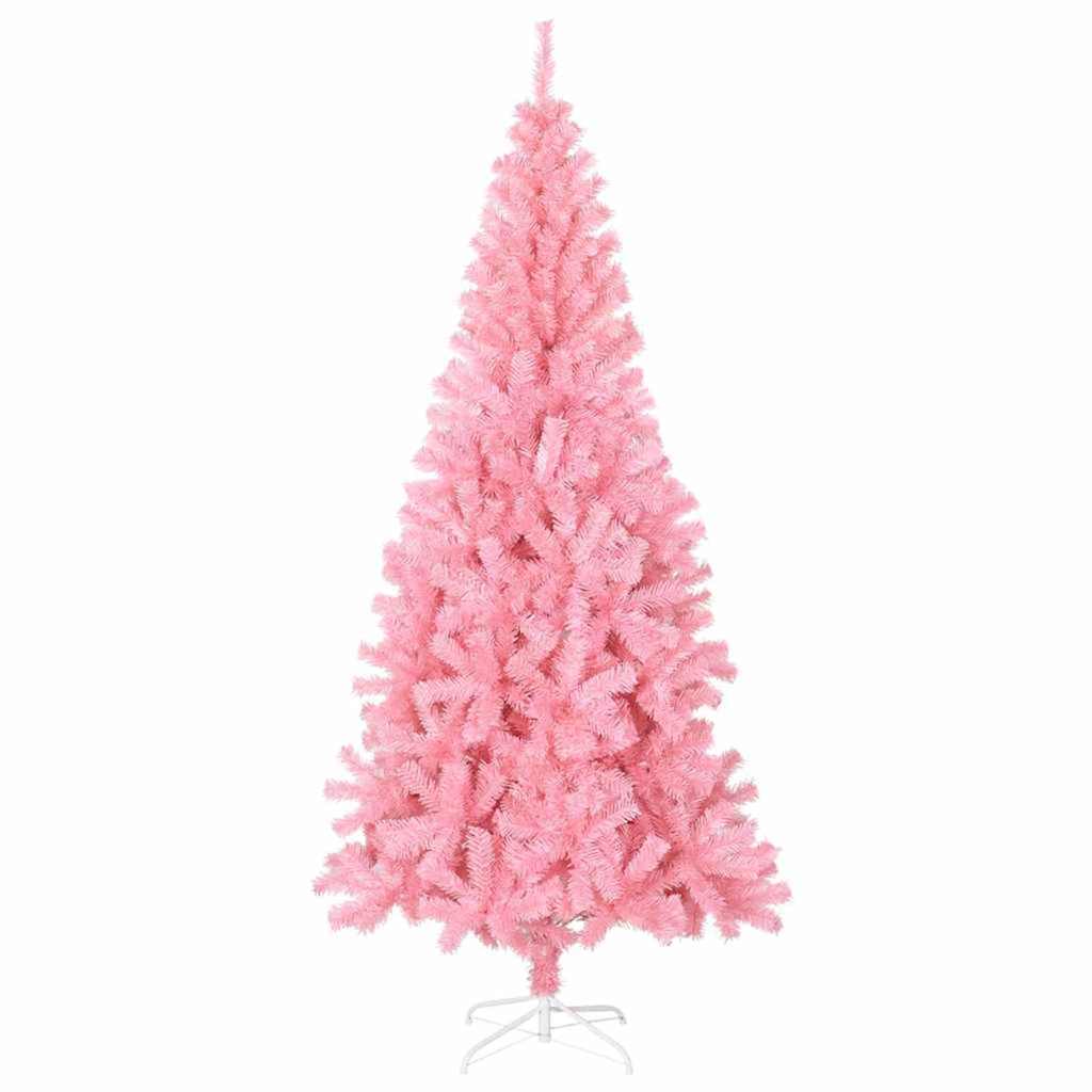 Karácsonyfa 300 LED-del állvánnyal Rózsaszín 180 cm PVC