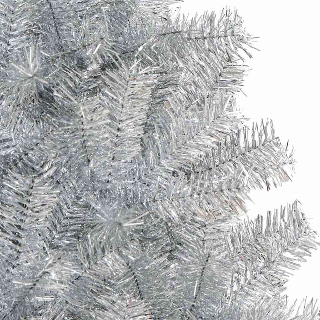 Karácsonyfa 300 LED-del állvánnyal Ezüst 180 cm PET