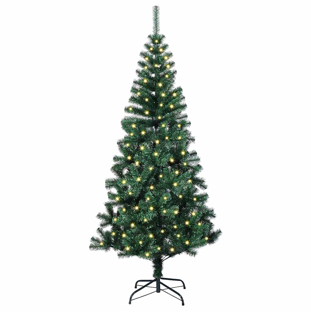 Mesterséges, előre világított karácsonyi fa Zöld 120 cm